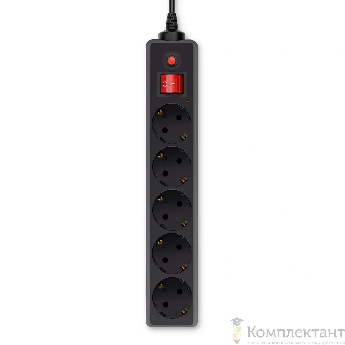 Сетевой фильтр Buro 500SH-5-B, 5м, черный