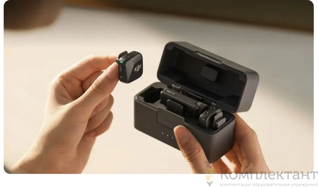 DJI Микрофон универсальный (RX + 2TX) набор камеры, черный матовый